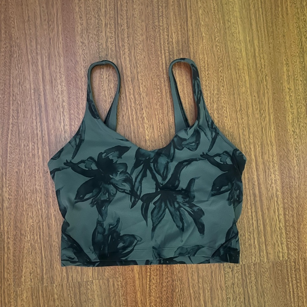 lululemon athletica Green Floral Align Crop Top